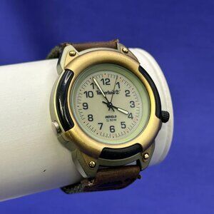 Timberland Indiglo Men’s 42mm Watch Leather & Convas Strap.  New Battery.